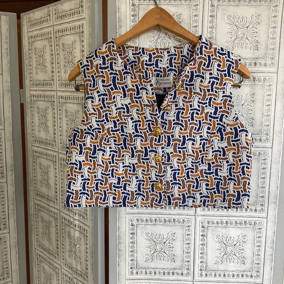 Vintage 60s Mod Festival Vest Top - Picture 3 of 7